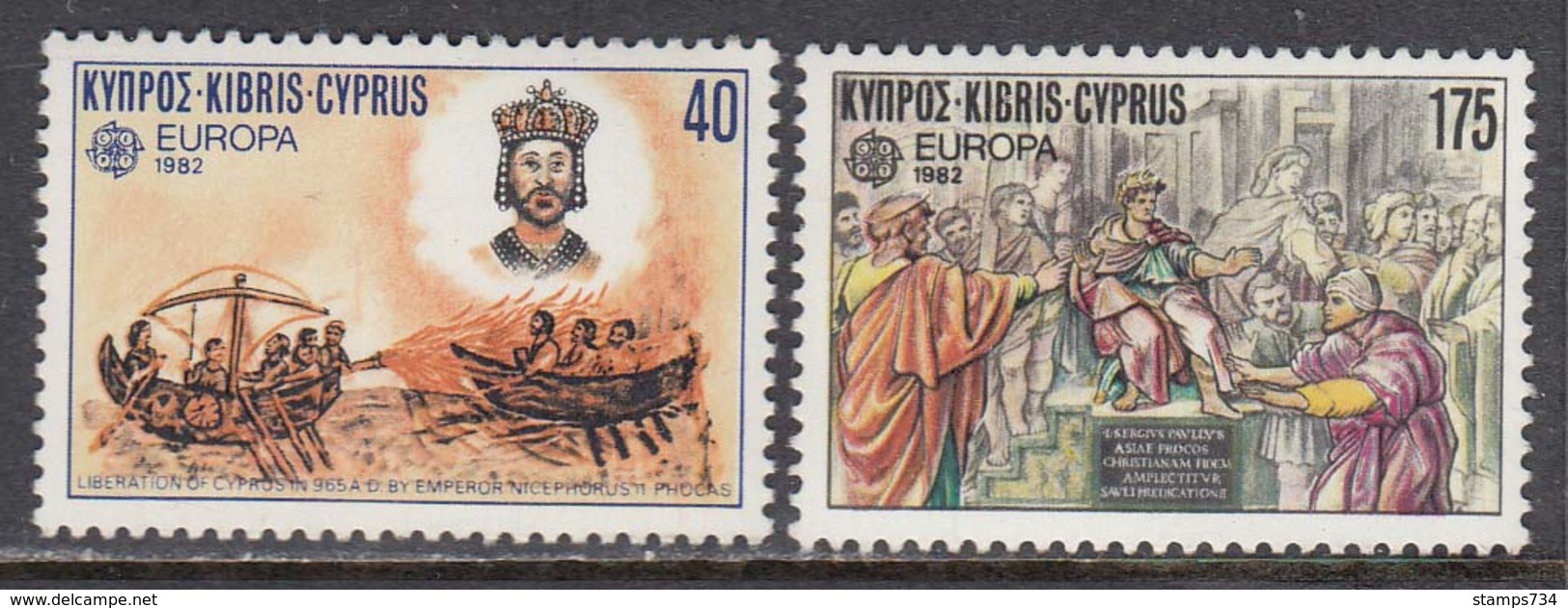 Cyprus 1982 - EUROPA(Faits Historiques), Mi-Nr. 566/67, MNH** - Neufs