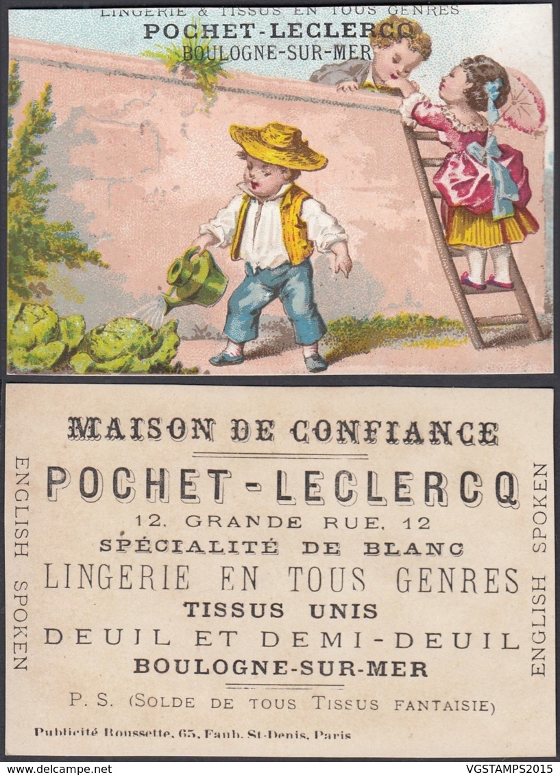 Chromo " Scène Au Jardin " Maison Pochet-Leclerq (VG) DC6749 - Autres & Non Classés