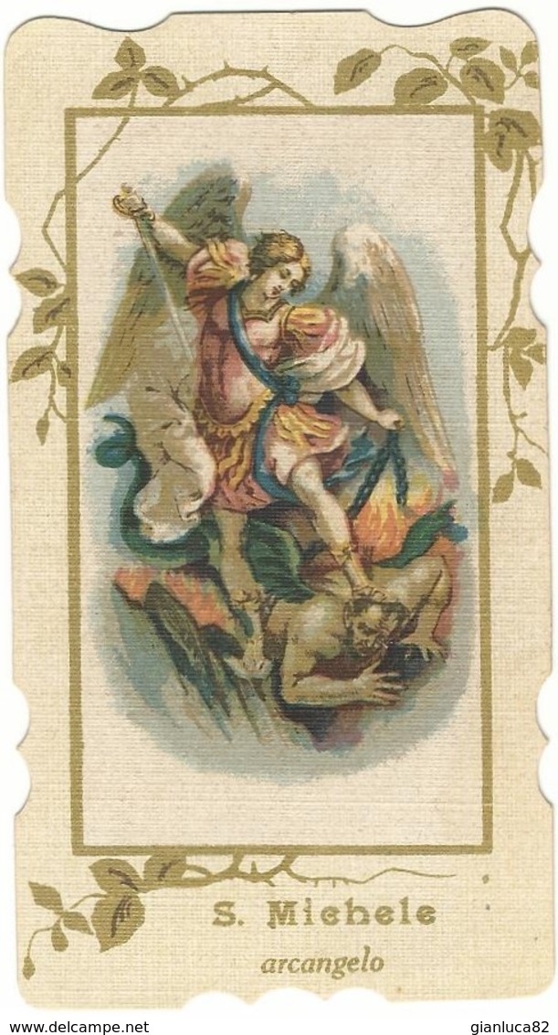 Lotto N. 3 Santini Fustellati San Michele Arcangelo Con Orazione (387-388, 392) - Devotion Images