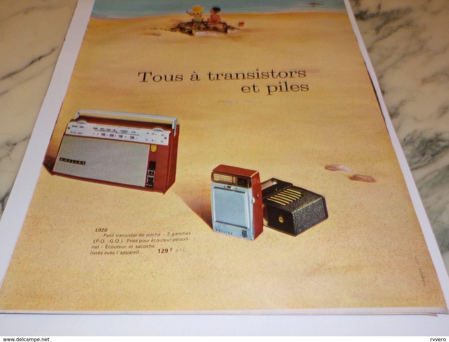 ANCIENNE  PUBLICITE TOUS A TRANSISTORS ET PILES  PHILIPS 1964 - Autres & Non Classés