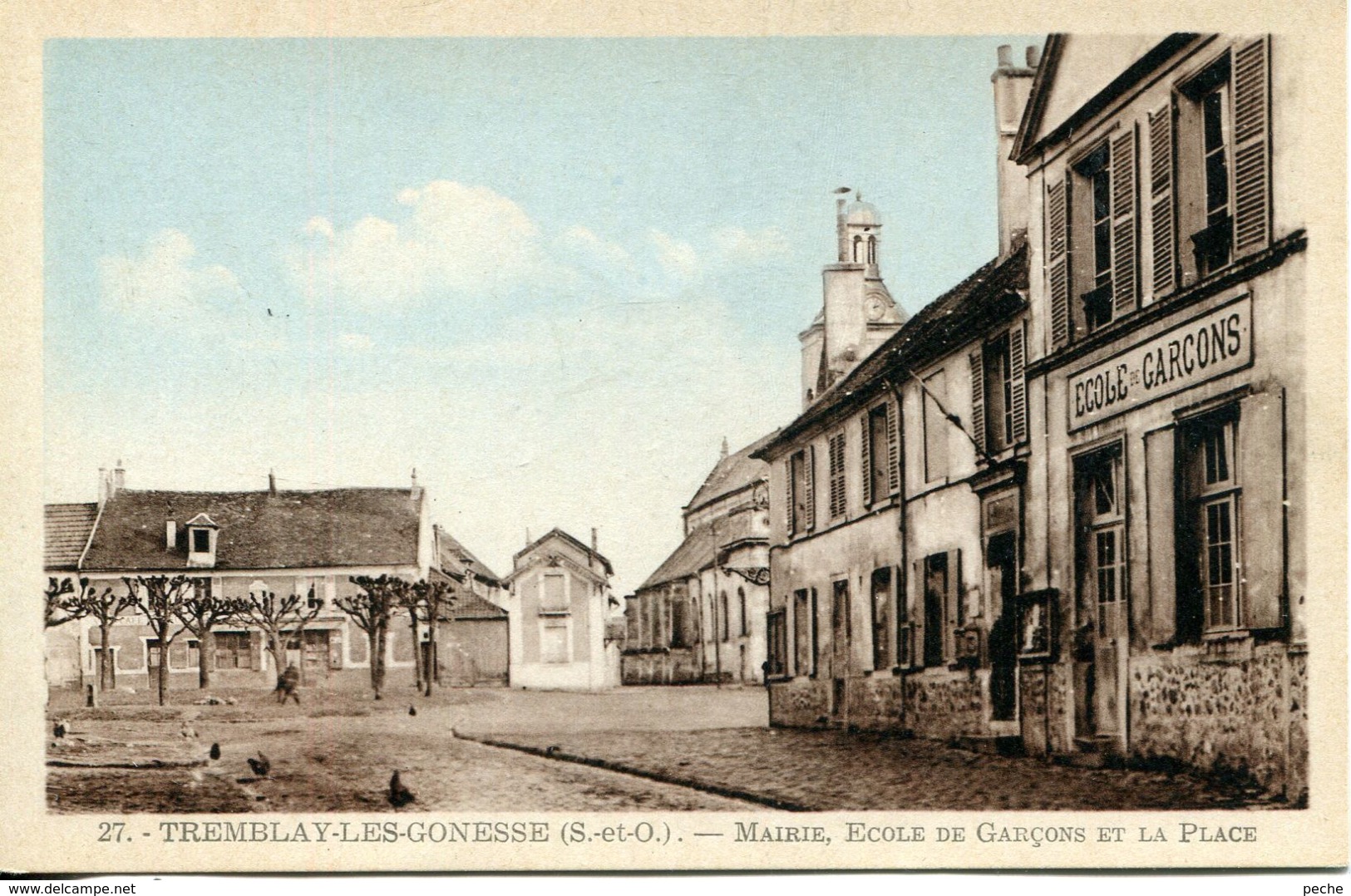 N°3629 T -cpa Tremblay Les Gonesse- Mairie école De Garçons Et La Place- - Tremblay En France