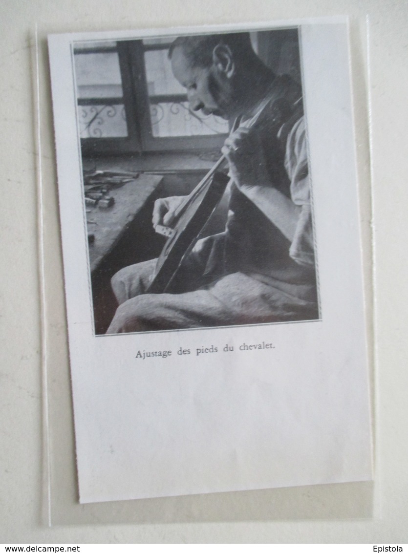 MIRECOURT (LUTHERIE Violon)   - Luthier Et Opération D Ajustage De Chevalet - Coupure De Presse De 1936 - Musikinstrumente