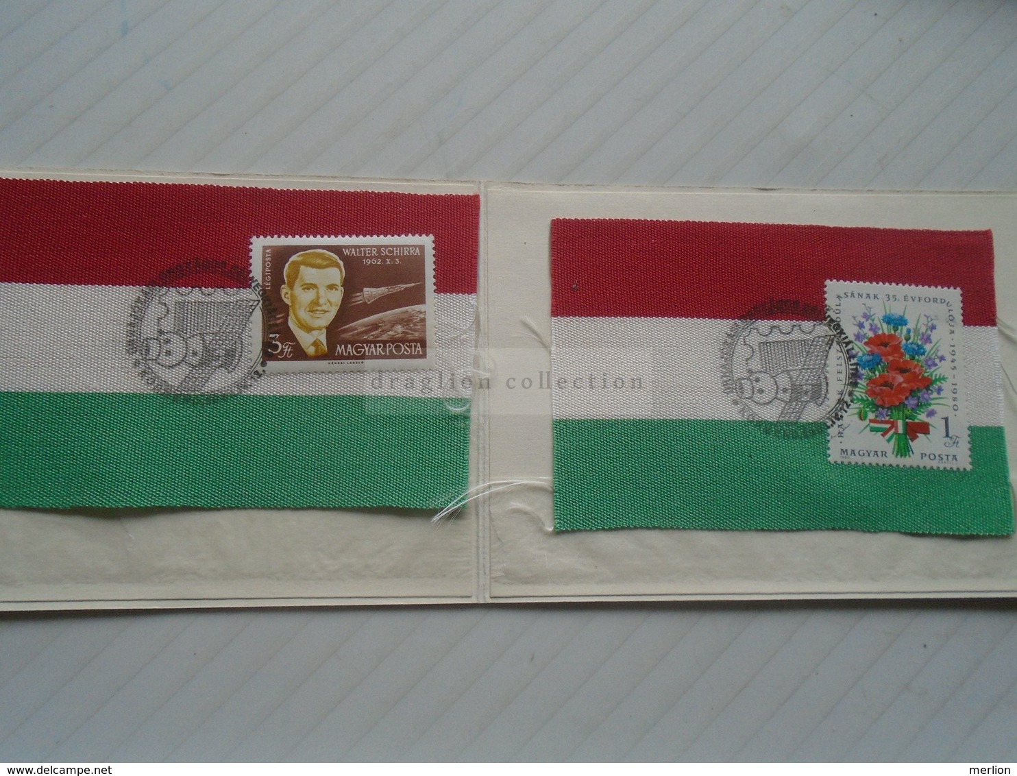 ZA269.3  MABEOSZ   Stamps Cancelled With Special Postmark  On Hungarian Flag Material Ca 1962 - Autres & Non Classés