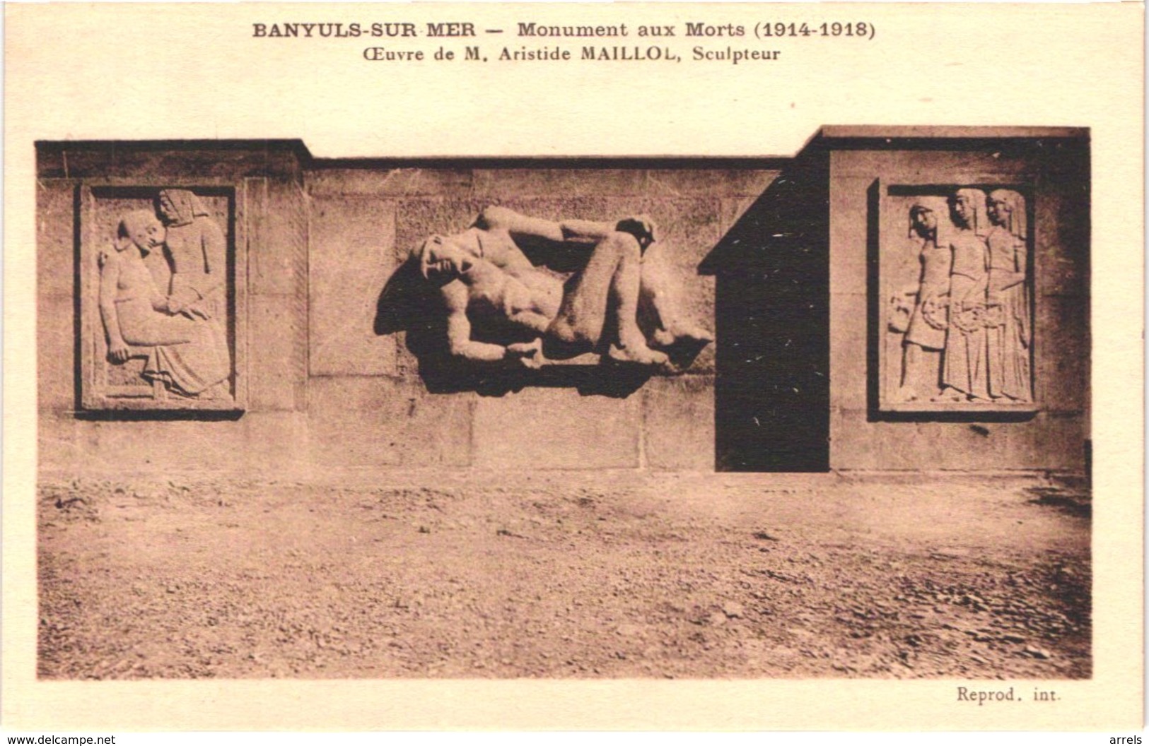 FR66 BANYULS SUR MER - Monument Aux Morts 1914-1918 - Oeuvre De Aristide MAILLOL Sculpteur - Belle - Banyuls Sur Mer