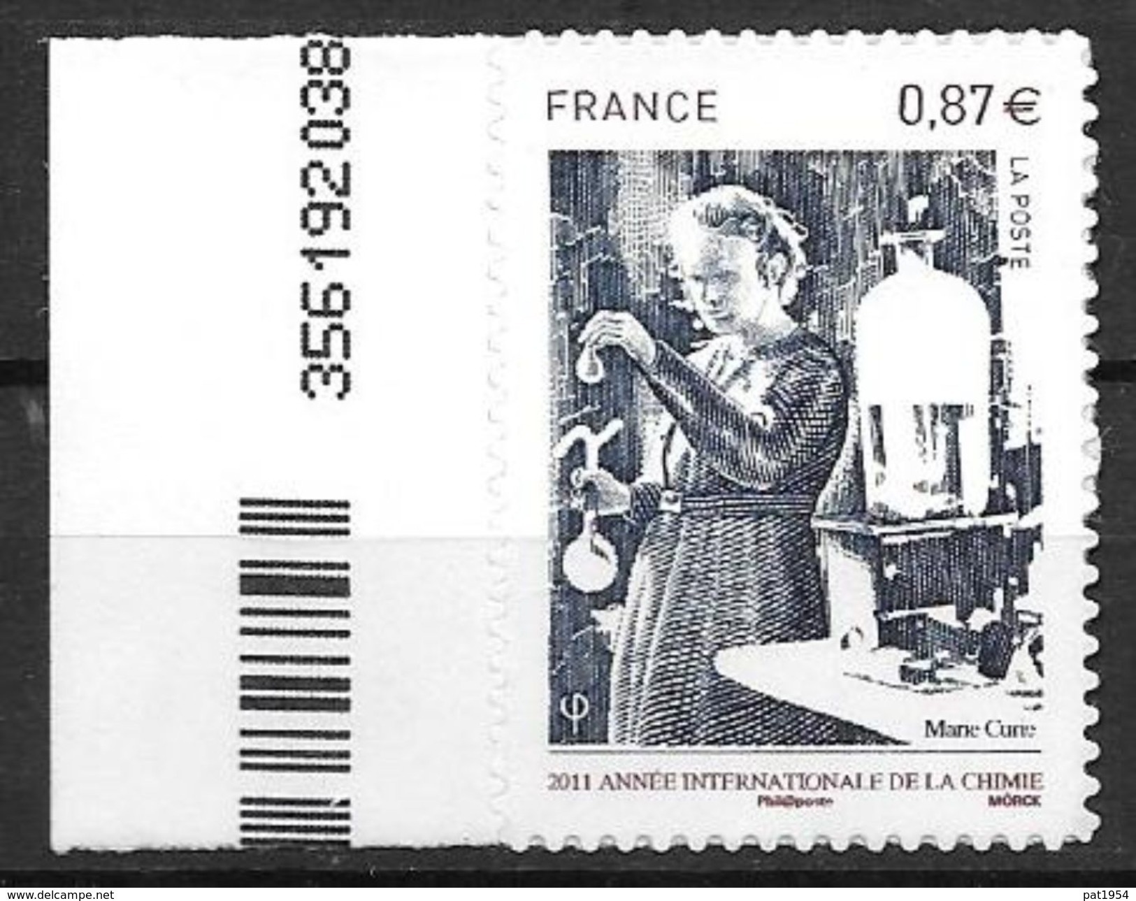 France 2011 Timbre Adhésif Neuf** N°524 Chimie Marie Curie Cote 5,00 Euros - Altri & Non Classificati