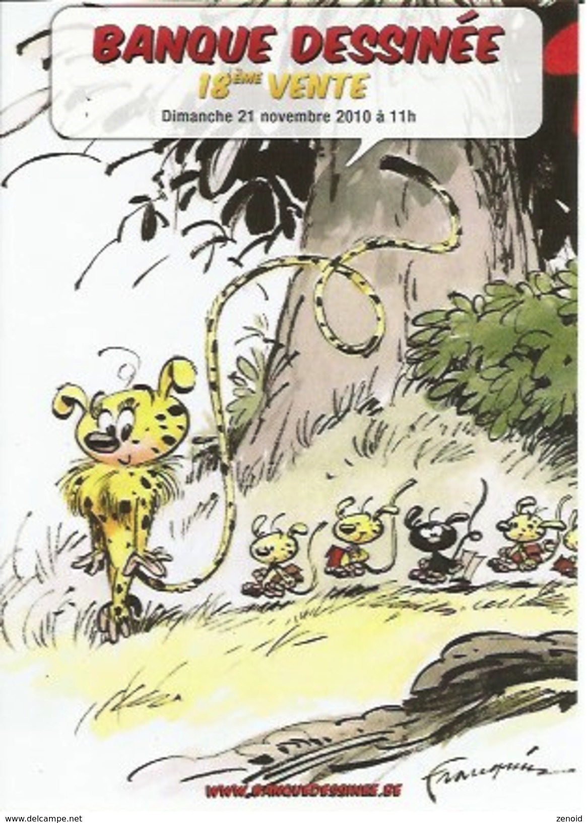 CP Banque Desssinée 2010 - Ill. Franquin - Marsupilami - Franquin