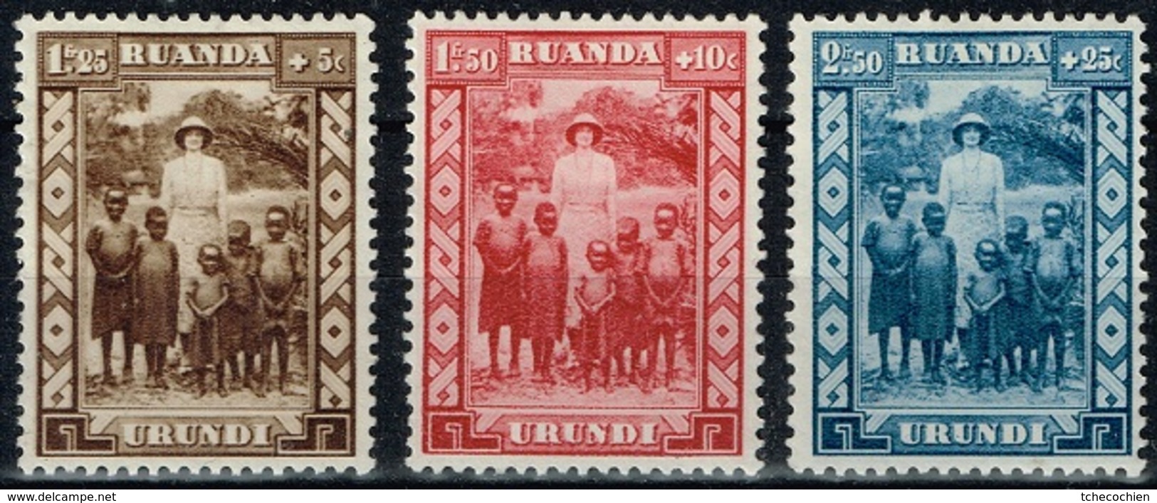 Ruanda-Urundi - 1936 - Y&T N° 108* à 110*, Neufs Avec Traces De Charnières - Neufs