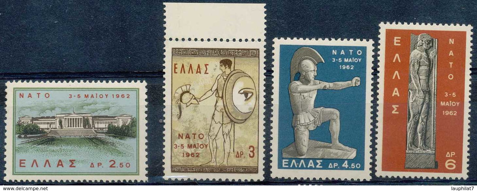 [65358]TB//**/Mnh-N° 770/73, Conférence Ministérielle De L'O.T.A.N, à Athènes, Palais Du Zappeion, Bouclier, Guerrier Ho - Neufs