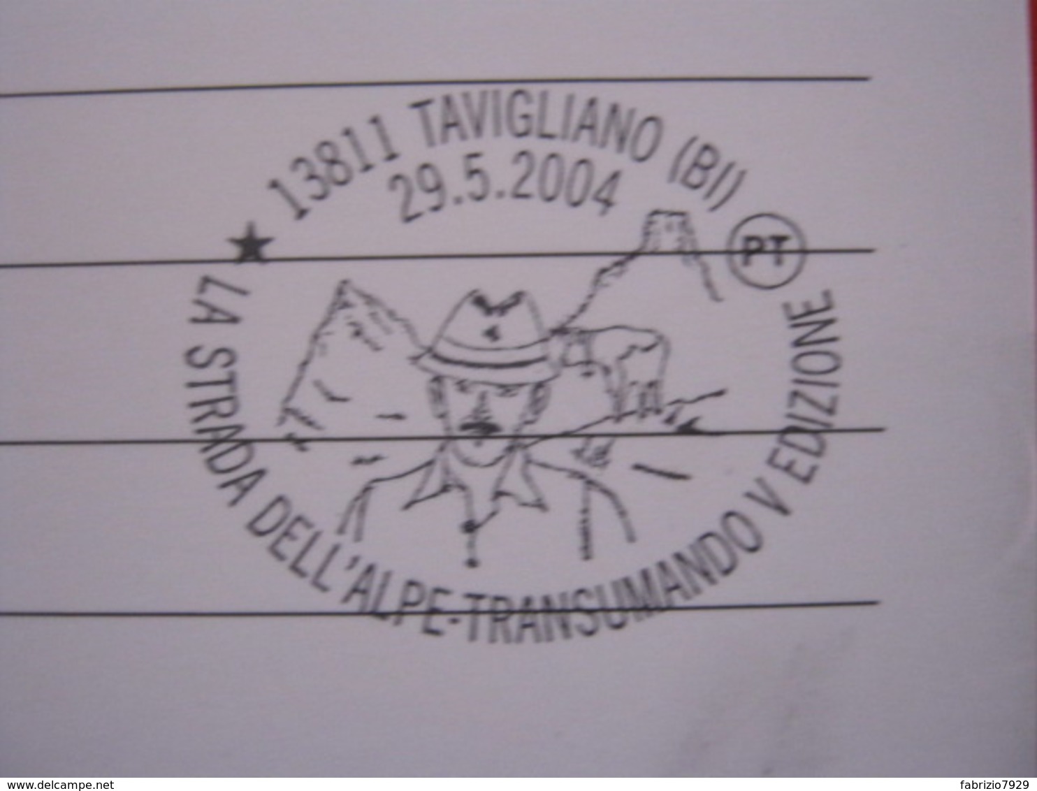 A.14 ITALIA ANNULLO 2004 TAVIGLIANO BIELLA STRADA ALPE TRANSUMANDO TRANSUMANZA MARGARO MUCCA CARD CAMANDONA - Agricoltura