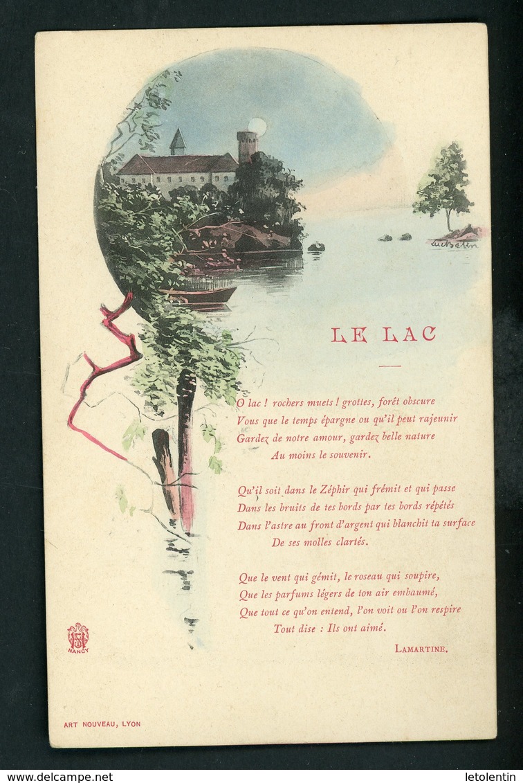 CPA - LE LAC - POEME DE LAMARTINE - - Contes, Fables & Légendes