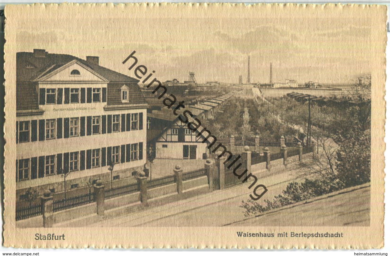 Stassfurt - Waisenhaus Mit Berlepschschacht - Verlag Oskar Flemming Stassfurt 20er Jahre - Stassfurt
