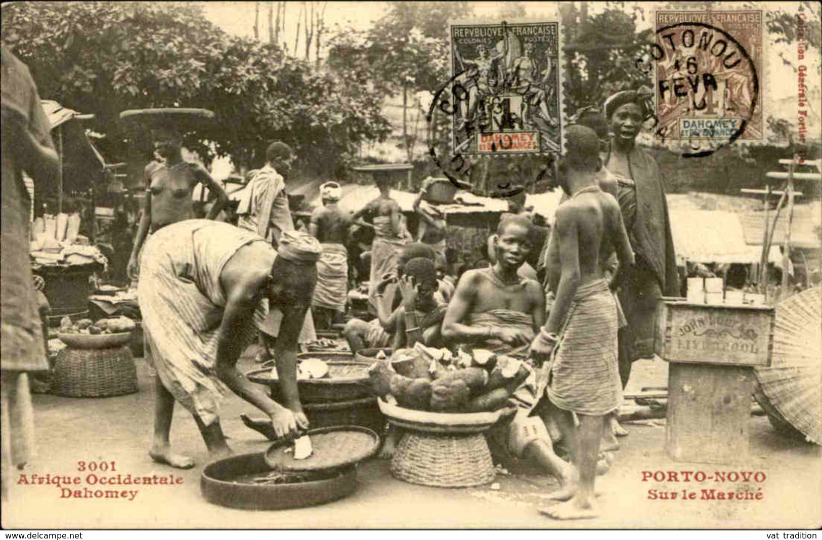 DAHOMEY - Carte Postale - Porto Novo , Le Marché - L 53230 - Dahomey