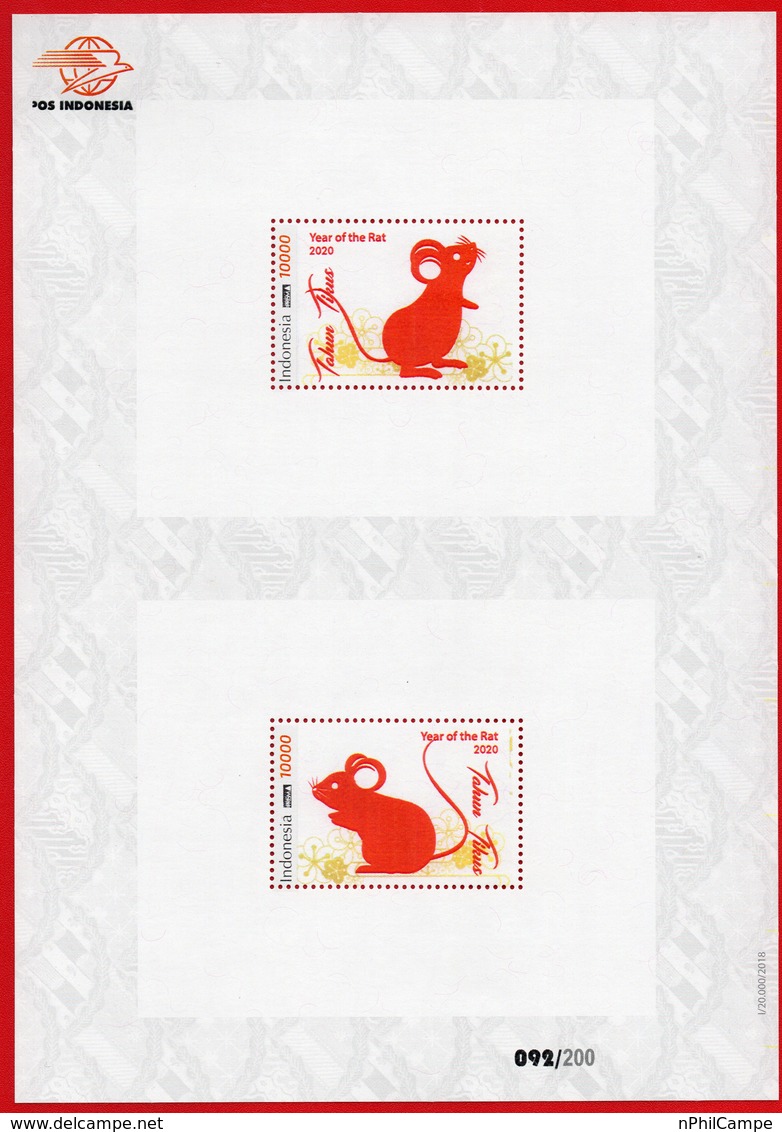 Indonesia 2020, MS Special Issue, Stamp With Margine. 2571 Year Of The Rat MNH - Indonesia