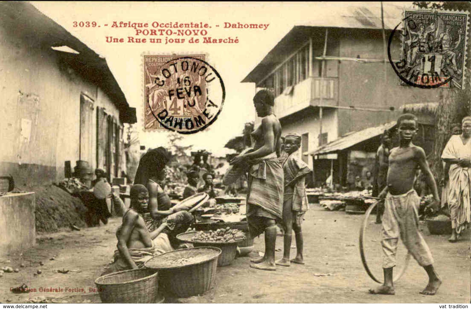 DAHOMEY - Carte Postale - Porto Novo - Une Rue Un Jour De Marché - L 53241 - Dahomey