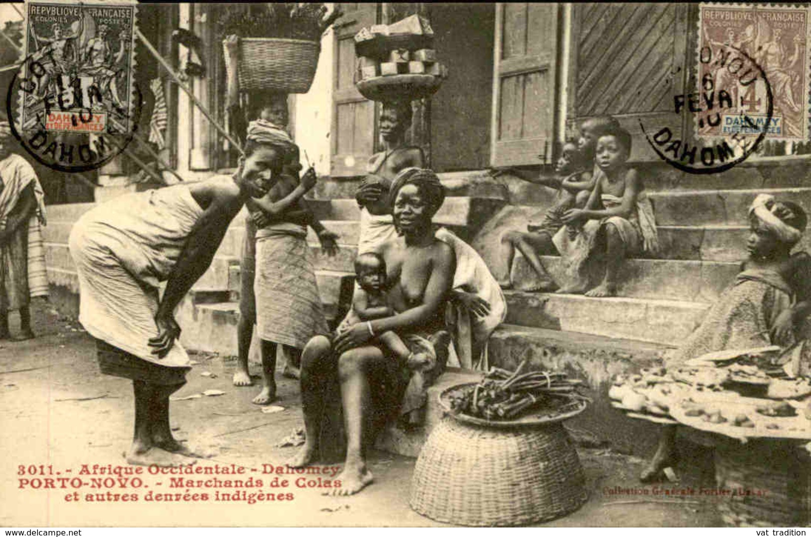 DAHOMEY - Carte Postale - Porto Novo - Marchands De Cola Et Autres Denrées Alimentaires - L 53245 - Dahomey