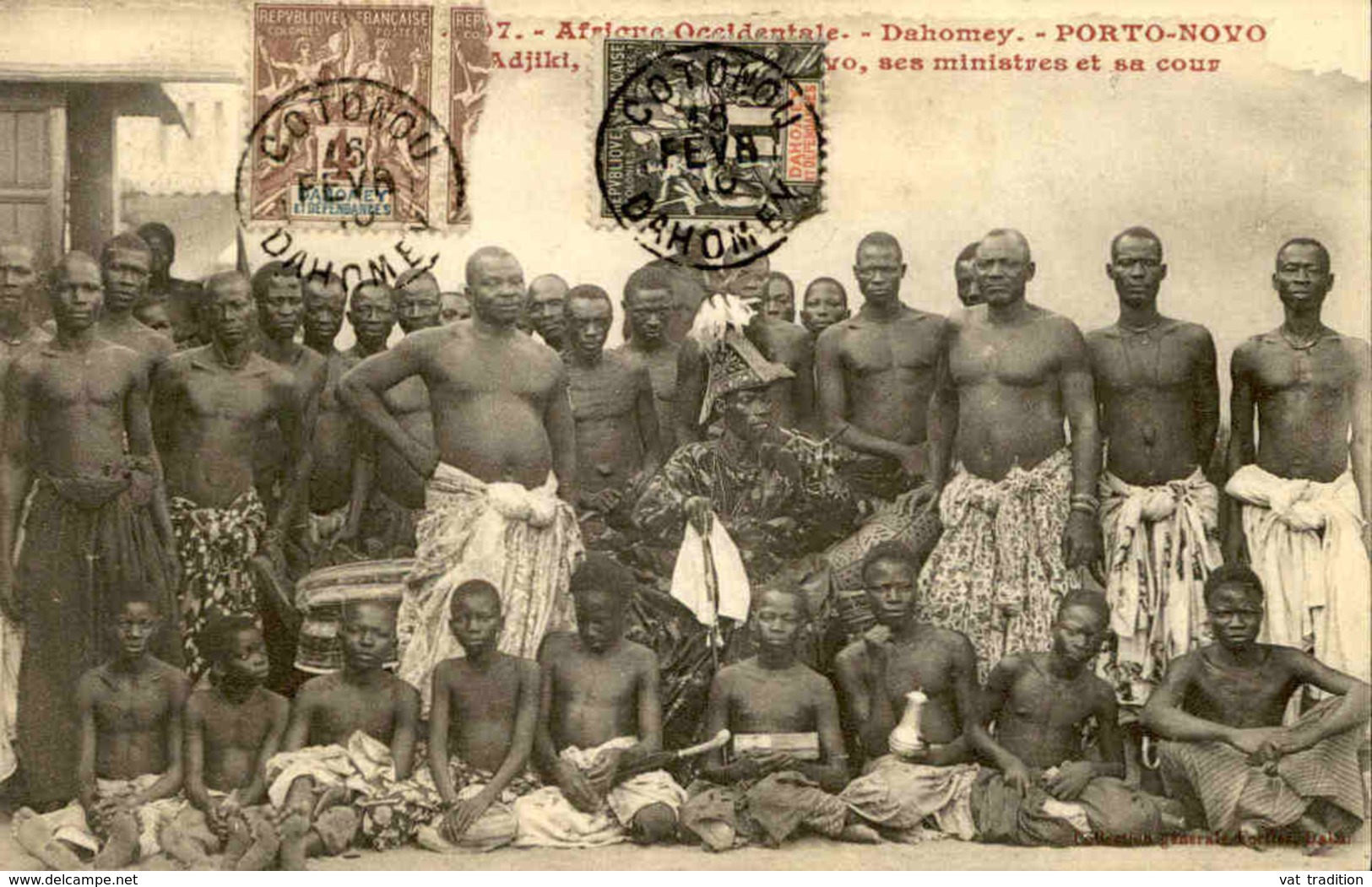 DAHOMEY - Carte Postale - Porto Novo - Adjiki Roi De Porto Novo Et Ses Ministres - L 53248 - Dahomey