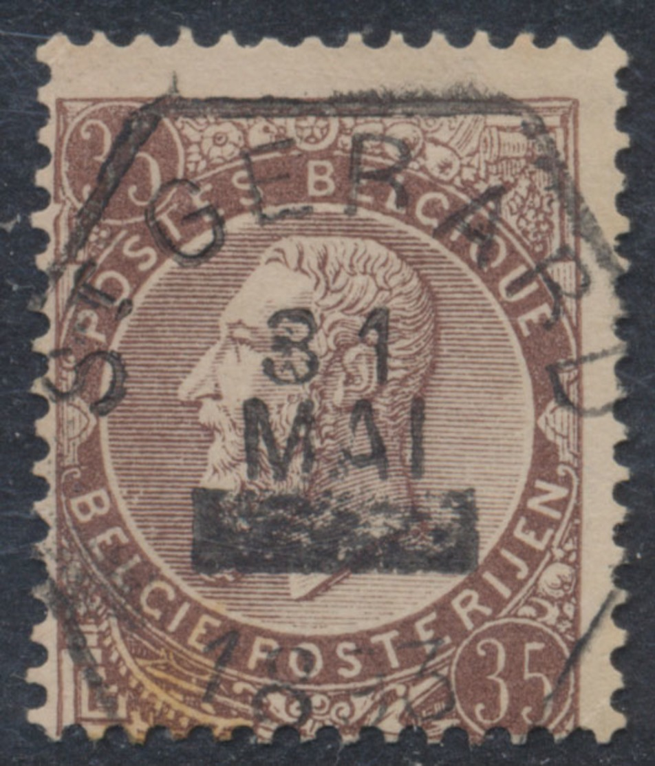 émission 1884 - N°49 Obl Chemin De Fer Hexagonal "St-Gérard" - 1884-1891 Leopold II