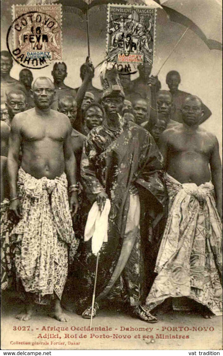 DAHOMEY - Carte Postale - Porto Novo - Adjiki , Roi De Porto Novo Et Ses Ministres - L 53250 - Dahomey