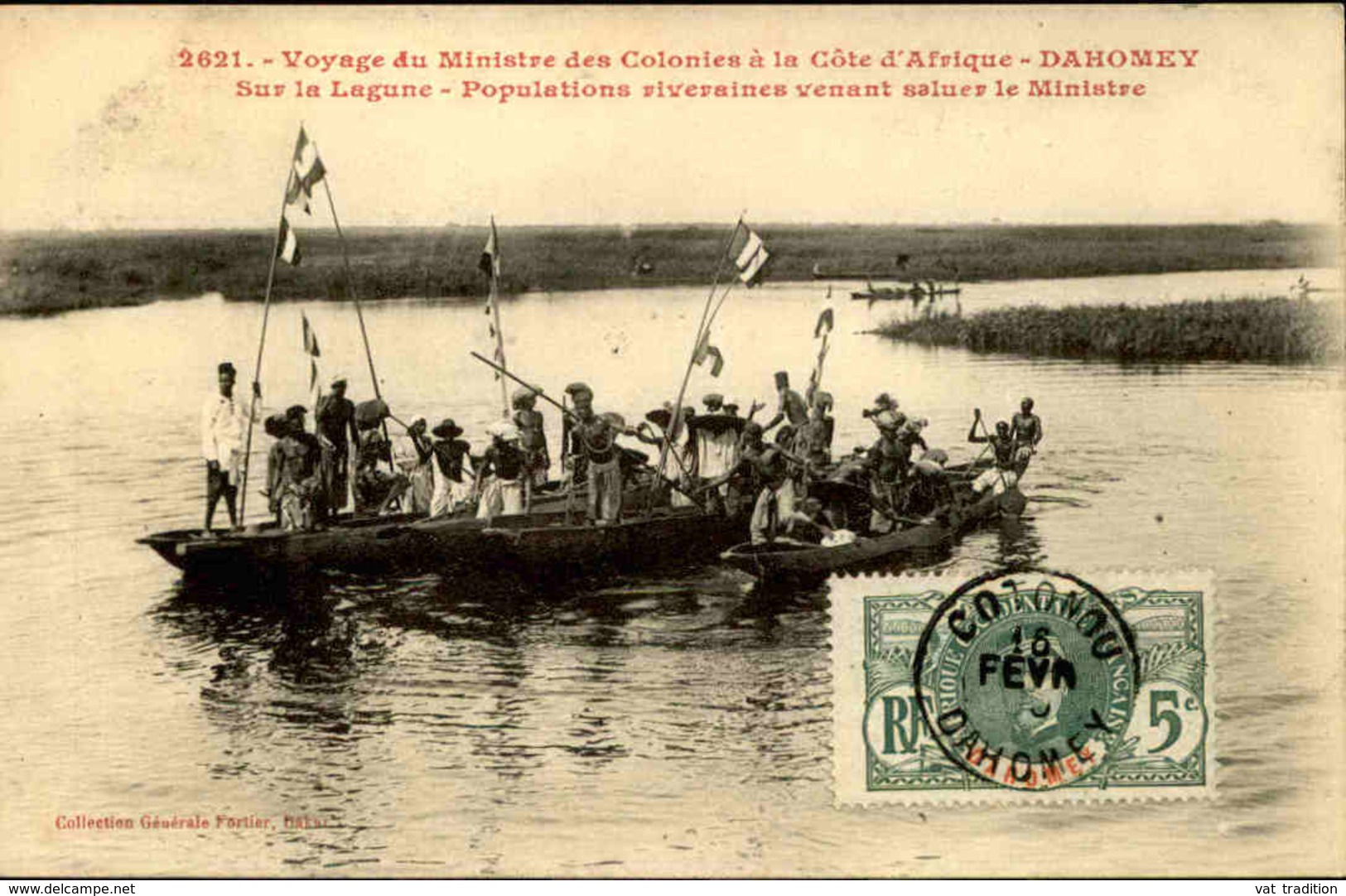 DAHOMEY - Carte Postale - Voyage Du Ministre Des Colonies Au Dahomey, Sur La Lagune - L 53259 - Dahomey