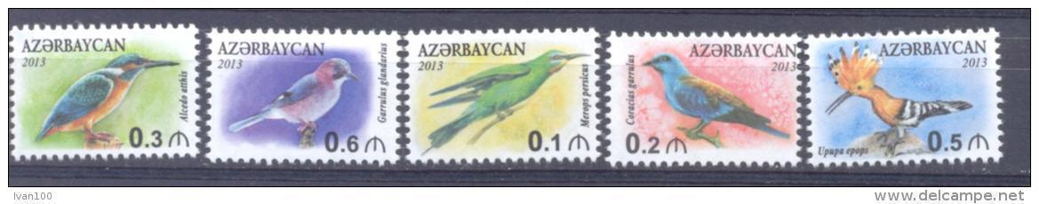 2013.  Azerbaijan, Definitives, Birds, 5v,  Mint/** - Azerbeidzjan