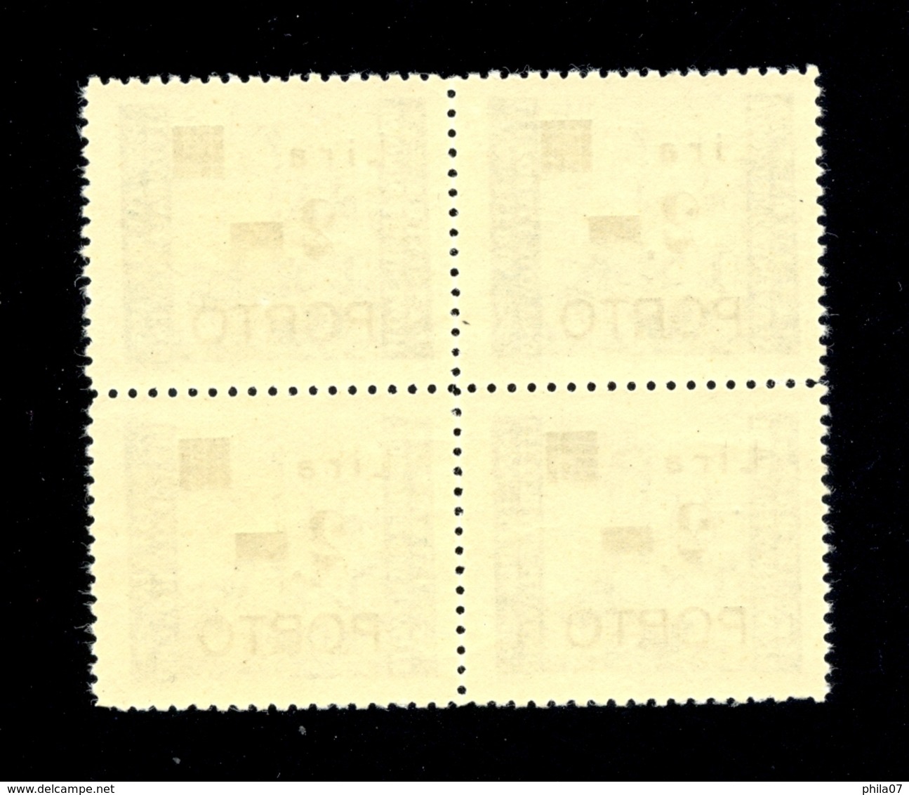 Italy, Yugoslavia - PS No. 9, Block Of 4, Up Type Ia And Down Type Ib, Error Of Overprint DO9x-98, Novakovic, MNH - Yugoslavian Occ.: Slovenian Shore