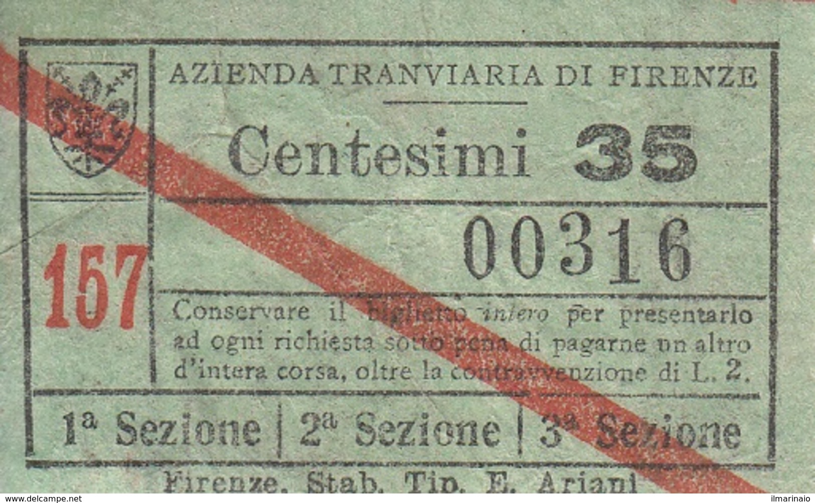 ** AZIENZA TRANVIARIA DI FIRENZE.-** - Europe