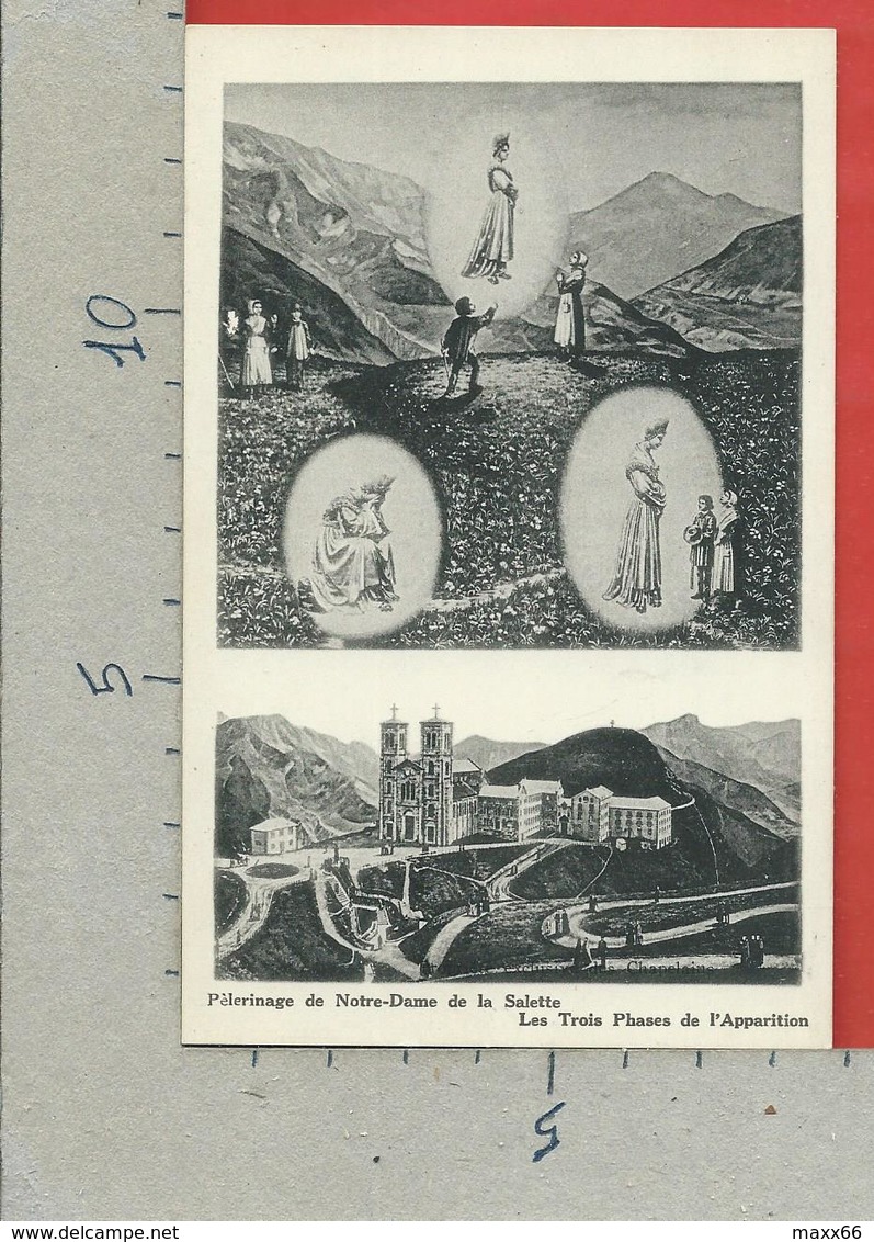 CARTOLINA NV FRANCIA - Pelegrinage De Notre Dame De La Salette - Les Trois Phases De L'Apparition - 9 X 14 - Luoghi Santi