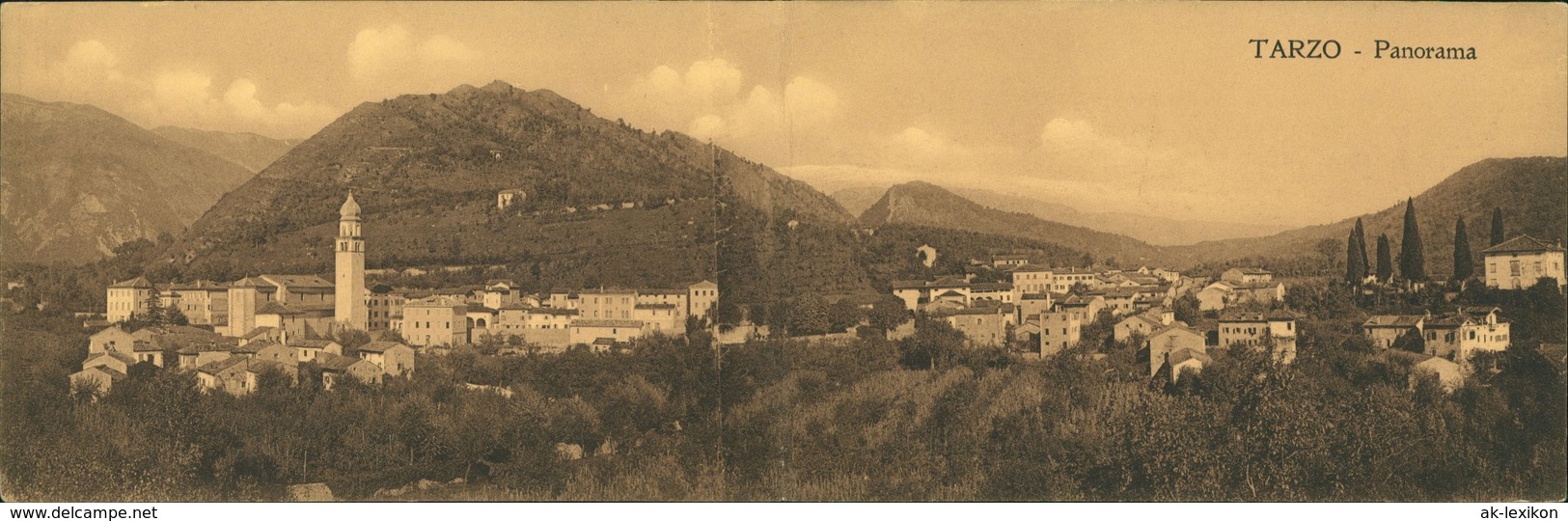 Cartoline Tarzo Panorama 2-teilige Klappkarte Panoramakarte 1915 - Altri & Non Classificati