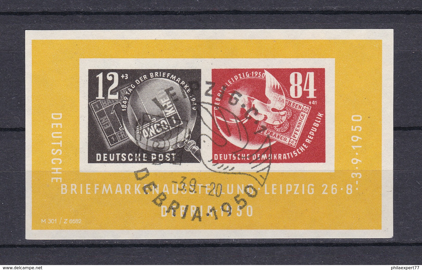 DDR - 1950 - Michel Nr. Block 7 - Gest. - 140 Euro - Gebraucht