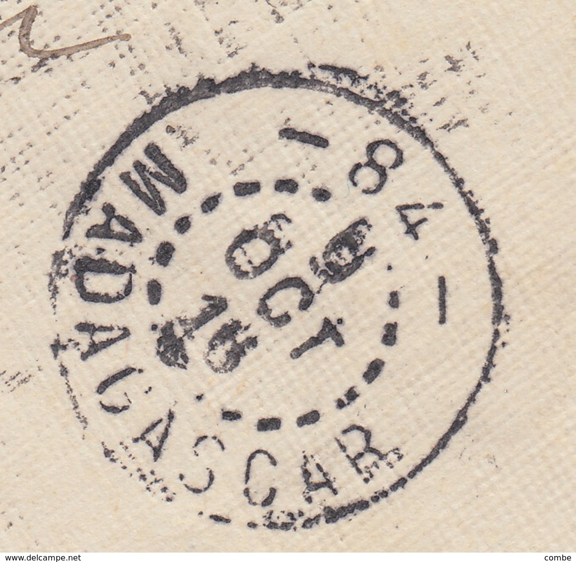 LETTRE DE DEUIL. MADAGASCAR-84. 9 OCTOBRE 1916. AVEC DES TIMBRES D'ANJOUAN ET DE MAYOTTE. 15c POUR LA FRANCE - Storia Postale