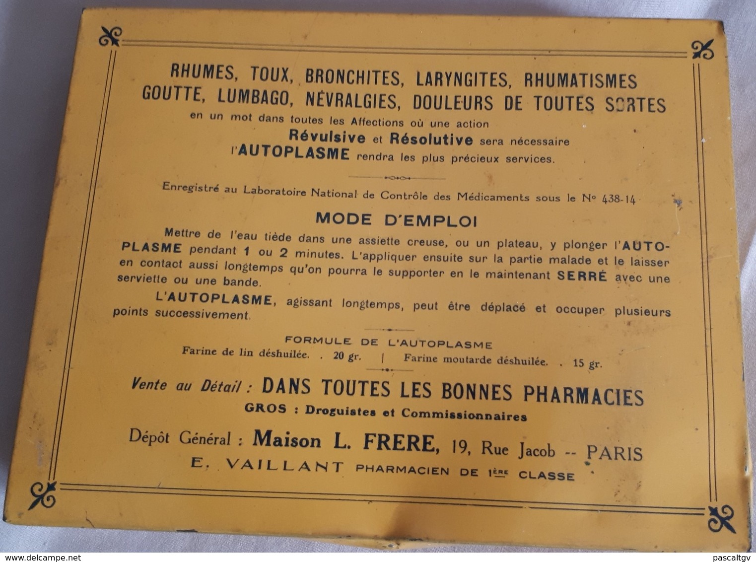 Boîte "Autoplasme VAILLANT" En Très Très Bon état - Dimensions : 18 X 14 X 3. Expédition Rapide Et Soignée. - Boîtes