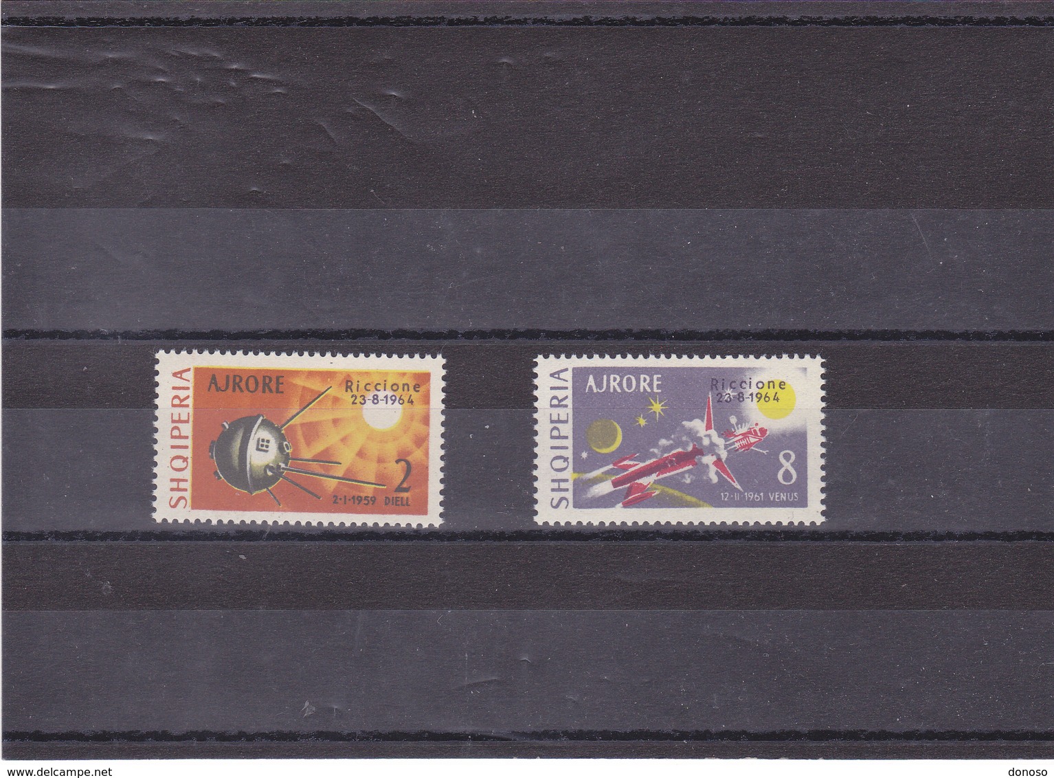 ALBANIE 1964  ESPACE RICCIONE SURCHARGE Yvert PA 66-67 NEUF** MNH Cote : 47,50 Euros - Albanie