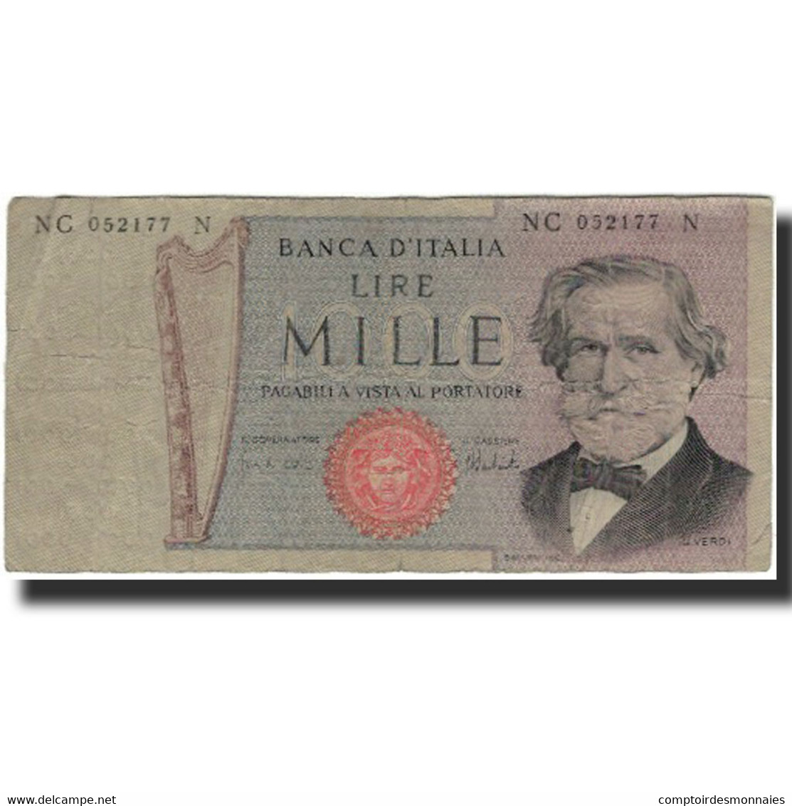 Billet, Italie, 1000 Lire, KM:101d, B+ - 1000 Lire