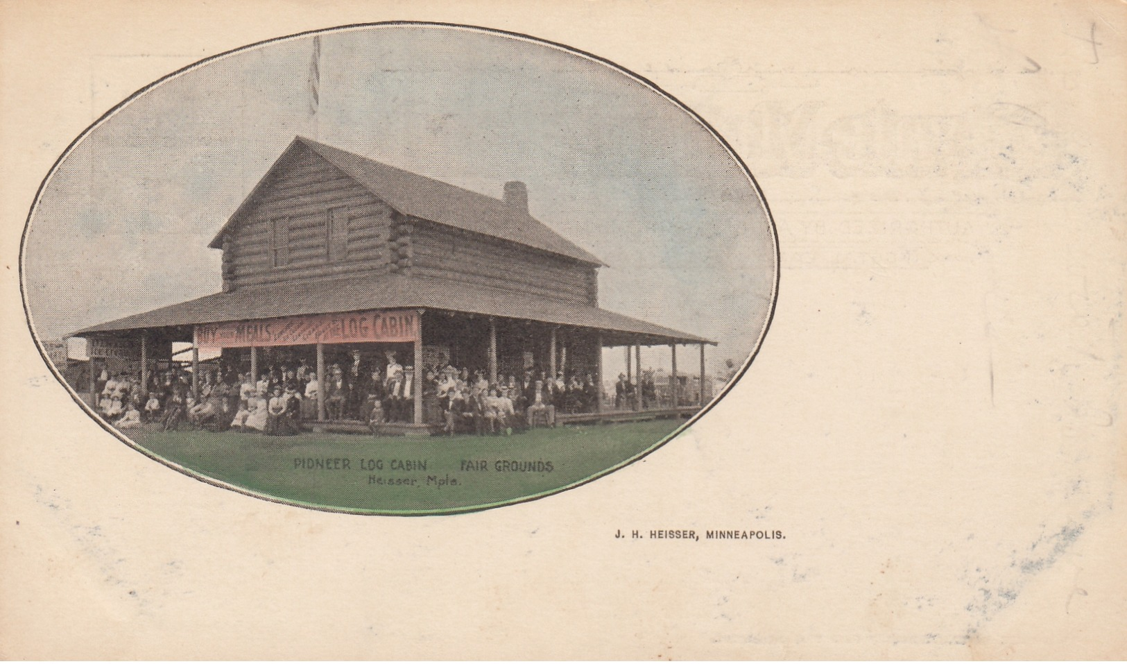 MINNEAPOLIS , Minnesota , PMC 1898 ; Log Cabin On Fair Grounds - Minneapolis