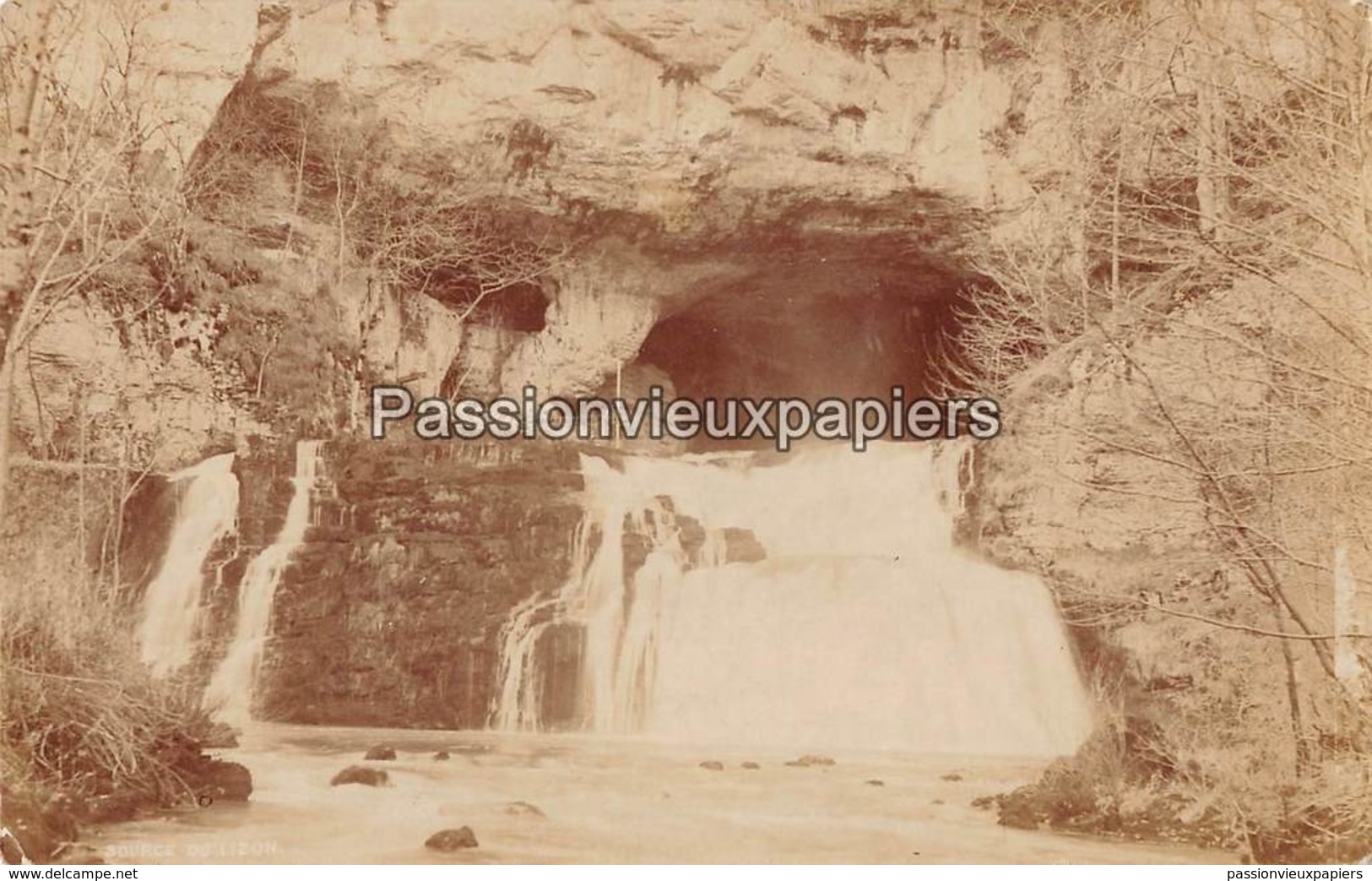 CARTE PHOTO NANS Sous SAINTE ANNE SOURCE DU LIZON 1904 - Altri & Non Classificati