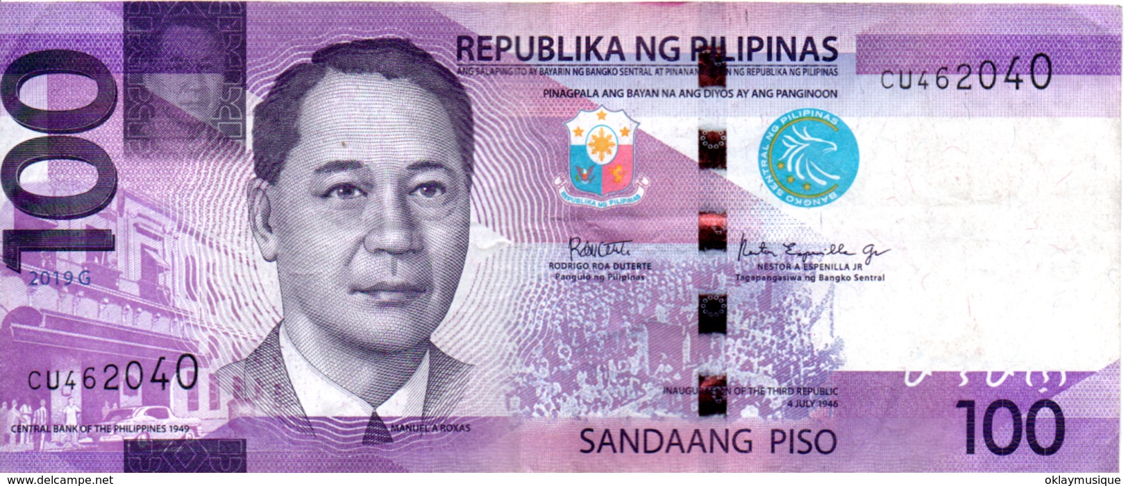 100 Piso 2019 (lettre G) - Philippines