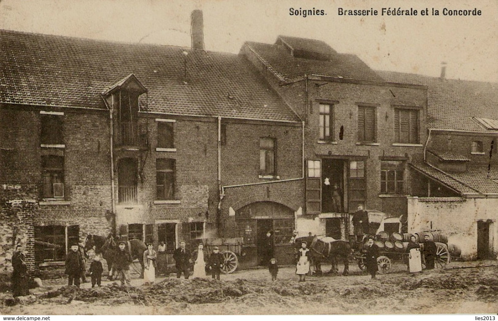 RPCP : , Soignies, Brasserie Fédérale, Photo D'une Ancienne CP. 2 Scans - Beroepen