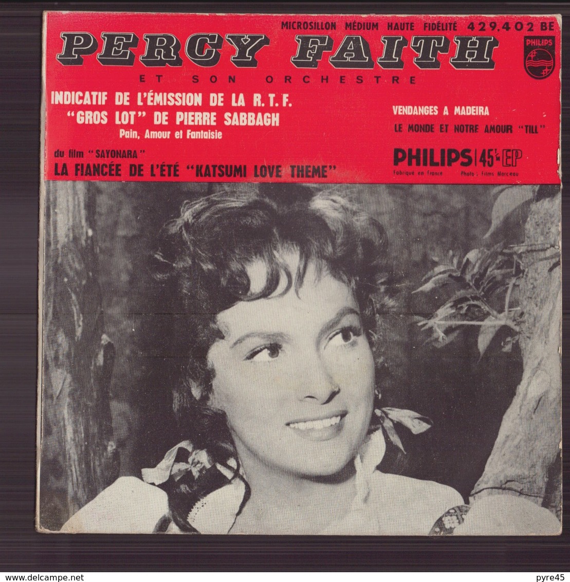 45 T Percy Faith " Indicatif De L'émission Gros Lot " - Autres & Non Classés