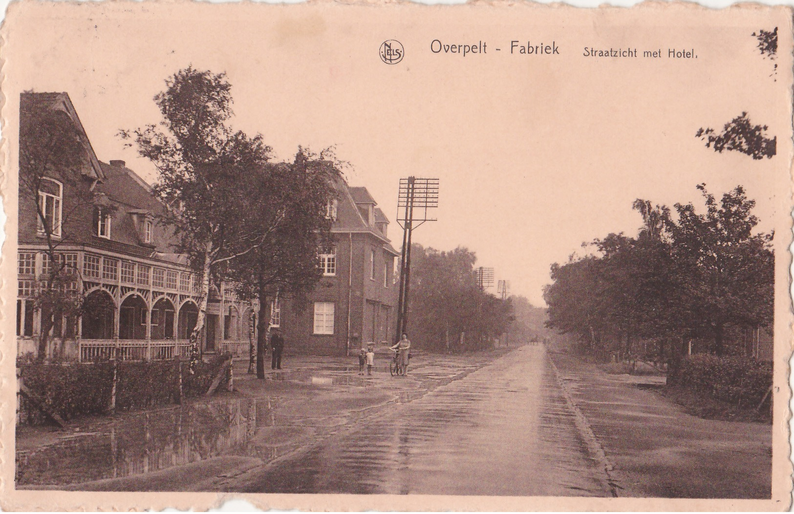 Overpelt-Fabriek: Straatzicht Met Hotel.(1945) - Overpelt