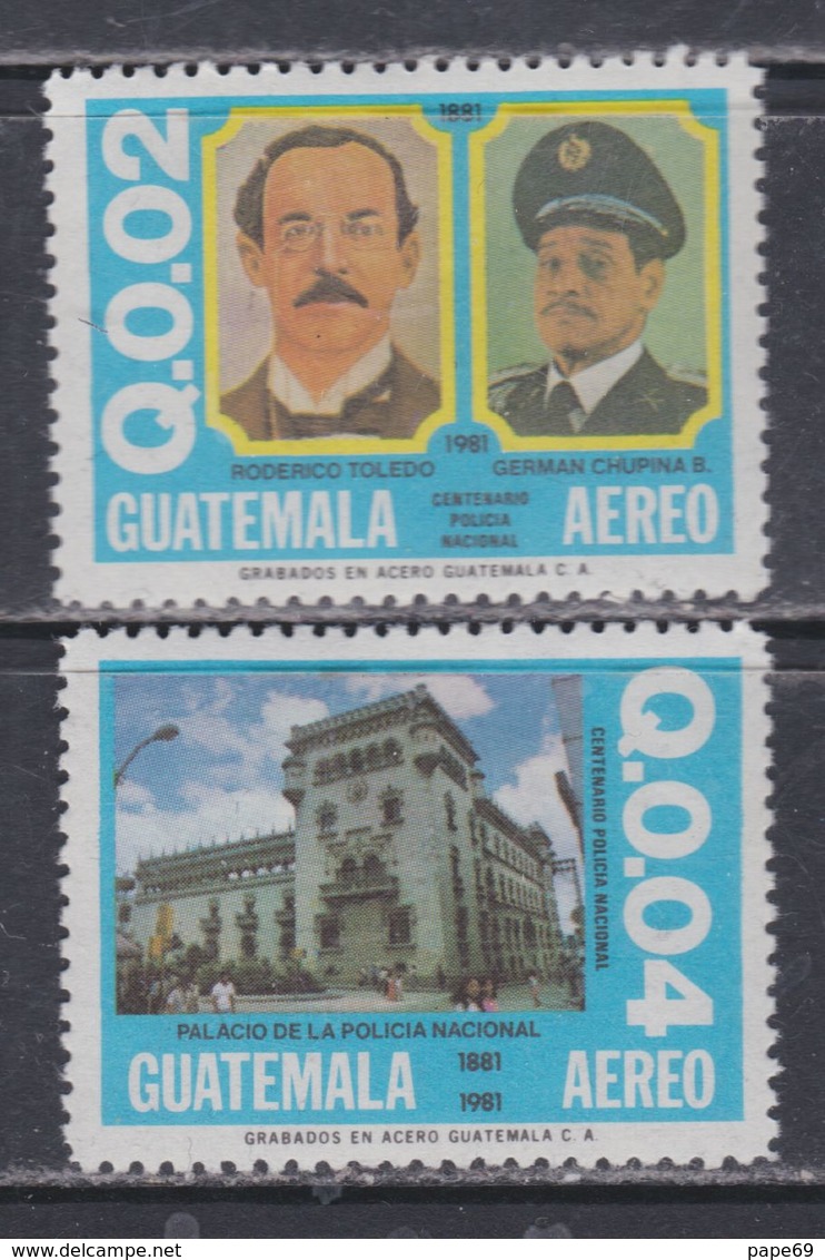 Guatemala PA N° 742 / 43 XX : Centenaire De La Police Nationale. Les 2 Valeurs Sans Charnière, TB - Guatemala