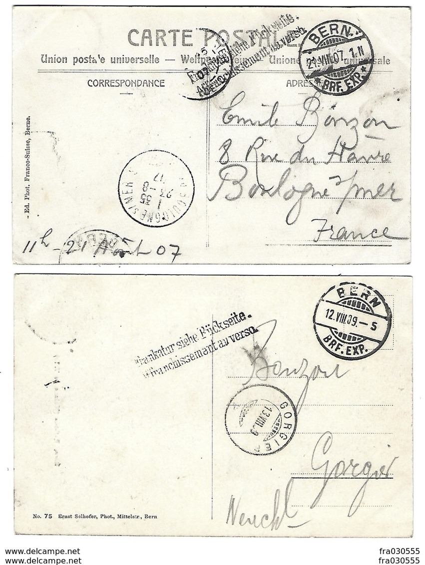 SUISSE - BERN - BERNE - Lot De 6 CPA - -1906 à 1909 - Berne