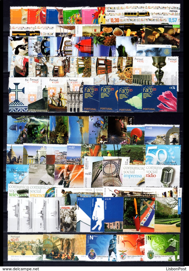 2005 Portugal Azores Madeira Complete Year MNH Stamps. Année Compléte NeufSansCharnière. Ano Completo Novo Sem Charneira - Années Complètes