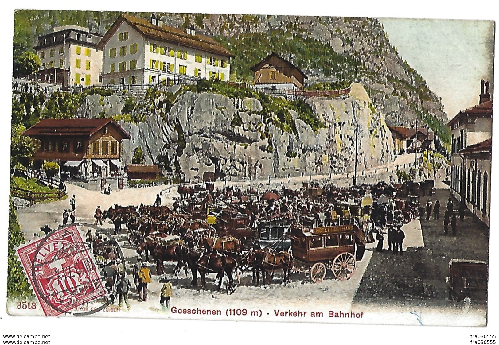 SUISSE - GOESCHENEN - Verkehr Am Bahnhof - 1907 - Göschenen