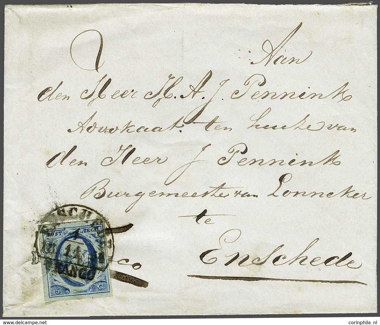 NL 1852 Oblong Stamp - Sonstige & Ohne Zuordnung