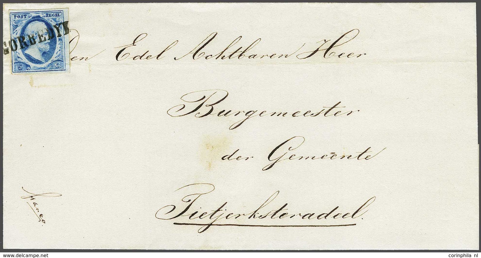 NL 1852 Oblong Stamp - Sonstige & Ohne Zuordnung