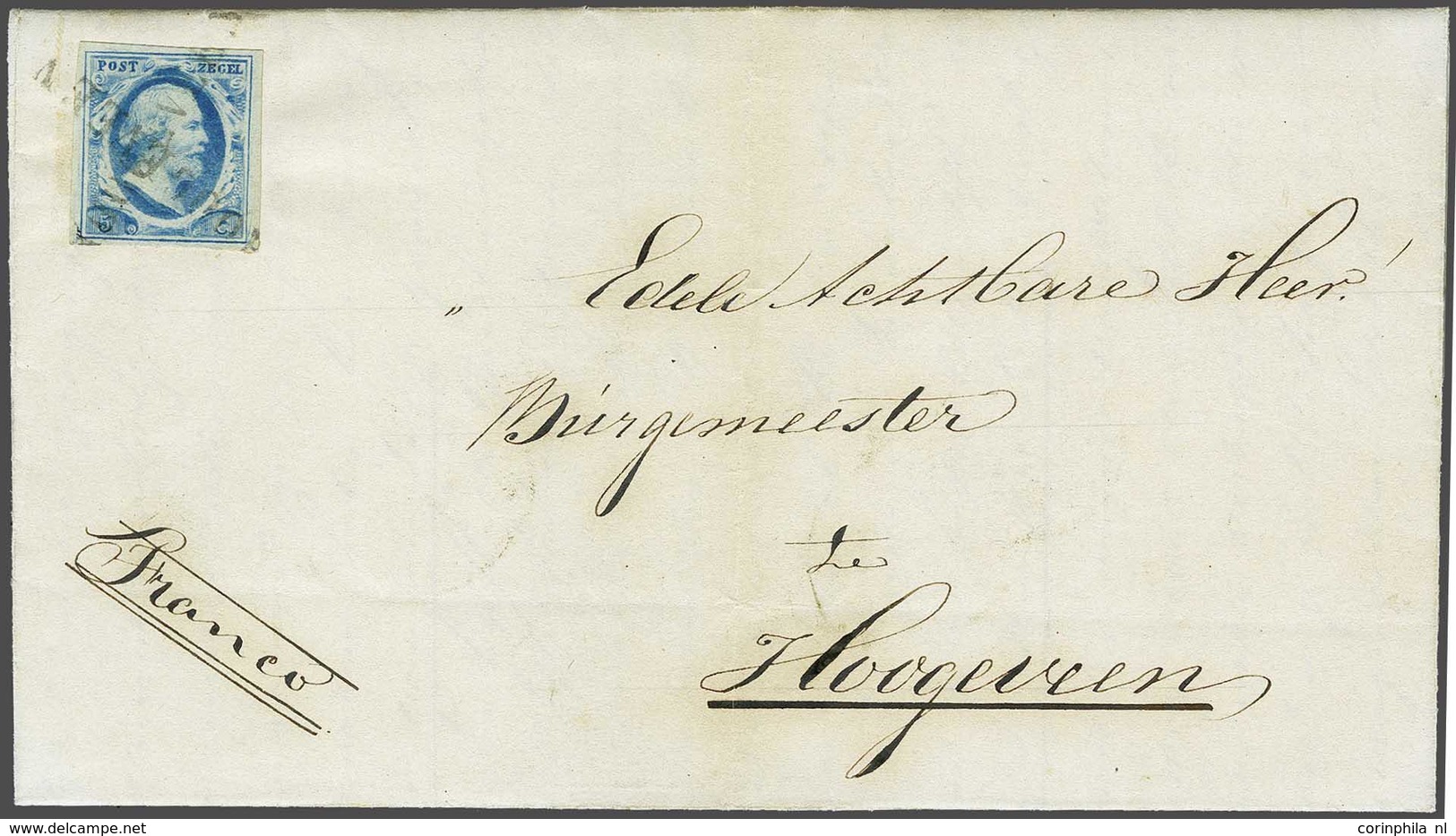 NL 1852 Oblong Stamp - Sonstige & Ohne Zuordnung