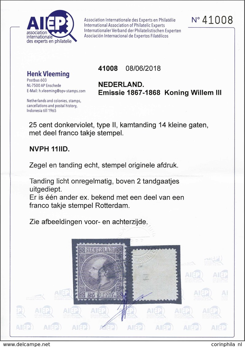 NL 1867 King William III - Autres & Non Classés