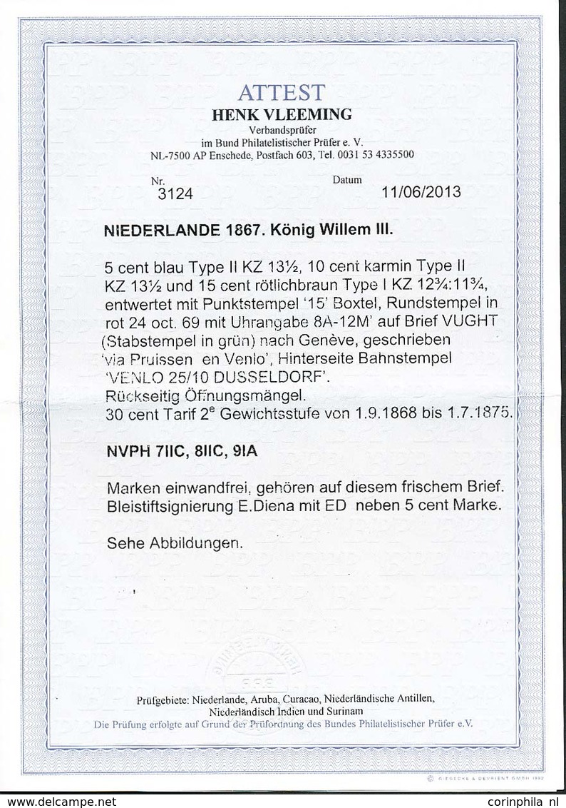 NL 1867 King William III - Andere & Zonder Classificatie