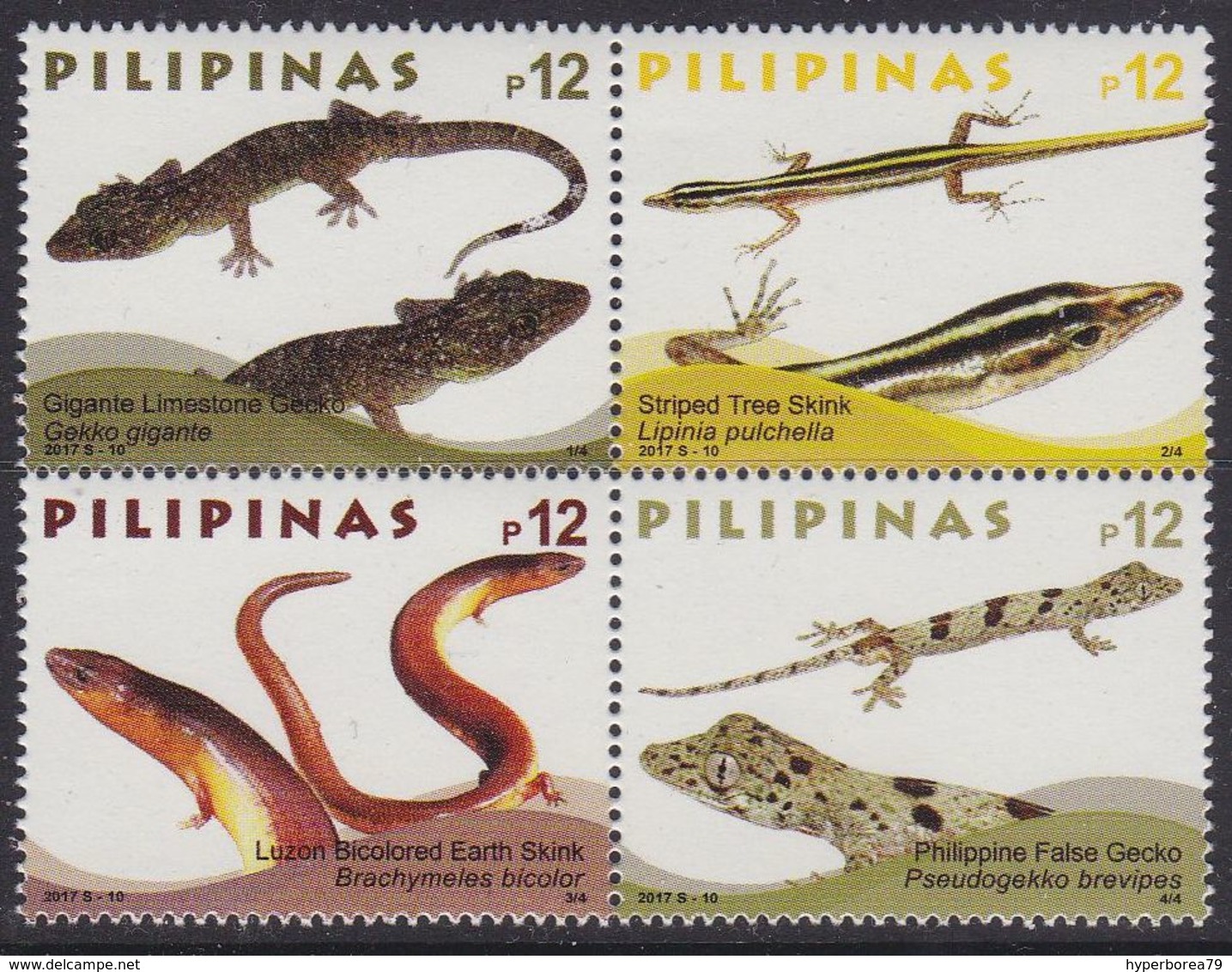 Philippines 5281/84 - Lizards 2017 - MNH - Altri & Non Classificati