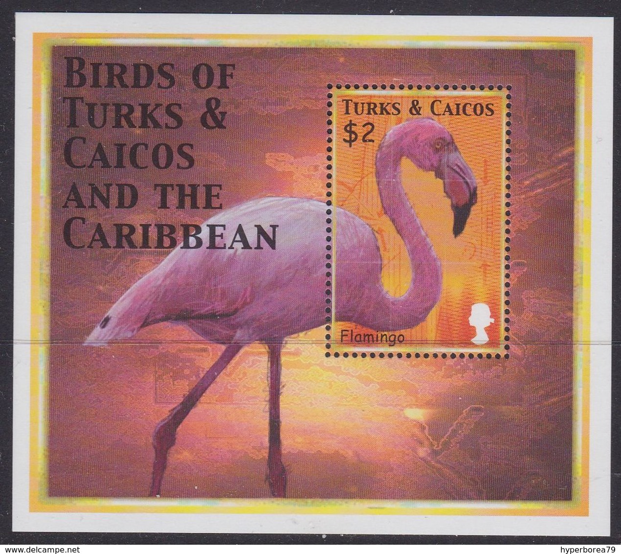 Turks & Caicos Islands 1498 - Caribbean Birds 2000 M/S - MNH - Fenicotteri